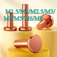 Copper countersunk head rivets GB869 percussion type flat head flat cone head solid rivets Copper d 