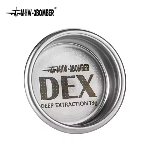 MHW-3BOMBER DEX Precise 58.5mm Espresso Coffee Filter Baskets with Espresso Puck Screen Fit 58mm Por