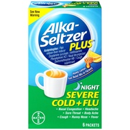 Alka- Seltzer Plus ASP SEV COLD FLU NIGHT 6S 2DZ, honey lemon, 6 Count