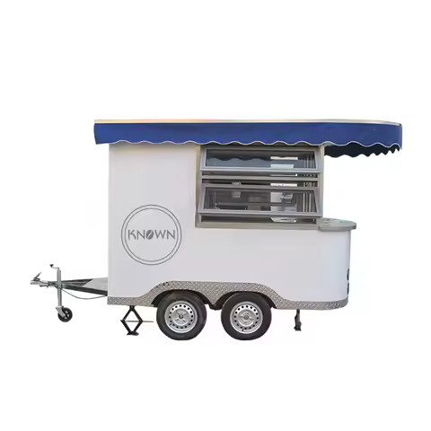 4 Wheels Food Truck Mobile Trailer Street Food Cart for Soft Ice Cream Hot Dog Coffee Cart Vending K