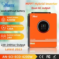 Anern 4.2KW/6.2KW Hybrid Inverter 24V 48V MPPT off-grid Inverter Pure Sine Wave Inverter PV Max.500V