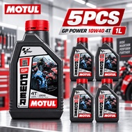 【5PCS】MOTUL GP Power 10W-40 4T Motorcycle Engine Oil 1L API SL JASO MA2 Motorbike Oil