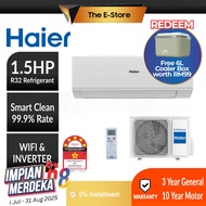 [Delivery By Seller] [NUR] (New) Haier Smart WIFI R32 INVERTER Air Conditioner (1.0HP/1.5HP/2.0HP) |