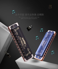 Easttop Harmonica 10 Lỗ 20 Giai Điệu Diatonic Blues Harmonica Miệng Organ Với Trường Hợp Màu Xanh Hà