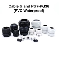 (PG7 - PG36) Cable Gland PVC Waterproof PVC Base Nut Box Metal Clad Connector Wire Gland