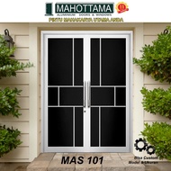 Pintu Aluminium Rumah Utama Minimalis 174 x 215 Kupu Tarung Doors Modern Bisa Custom MAS101 - Mahottama