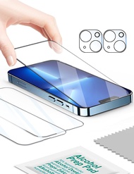 Supcase ฟิล์มกันรอยกระจกนิรภัยฟิล์มกันรอย Lcd 2P + ฟิล์มกันรอยกล้อง2P สำหรับ Iphone 13