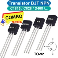 (50 Pieces) Transistor BJT NPN C1815 / C828 / D468...pin TO-92