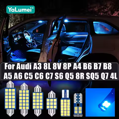 For Audi A3 8L 8V 8P S3 RS3 A4 B6 B7 B8 S4 A5 S5 A6 C5 C6 C7 S6 Q5 8R SQ5 Q7 4L Car Interior LED Bul