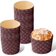 5" Panettone Paper Cups, 25 Pack Heat Resistant Easter Bread Disposable Baking Cups, Large Paper Bak