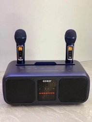 SDRD SD318 - Family Karaoke Sound System with Dual Wireless Microphone