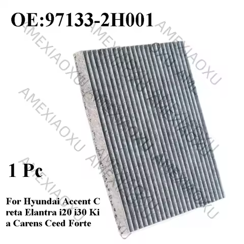 Car Pollen Cabin Air Filter For Hyundai Creta Elantra i20 i30 Kia Carens Ceed Forte Rondo 97133-2H00