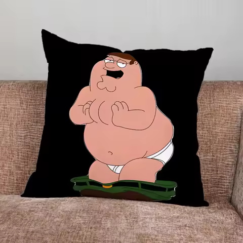 Peter Griffin Pillow Case Plush Fabric Soft Pillowcase Double Sided Print Cushion Cover Household Gi