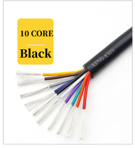 UL2464 18AWG สีดำ5ม. 2 3 4 5 6 8 10แกนสายลำโพงสายรอยัลทองแดงพีวีซีชุบดีบุกสายไฟหุ้มฉนวน