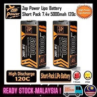 ZOP Power Lipo Battery 2s 7.4v High Power 120c Short Pack Lipo Battery Hard Case Lipo Soft Pack Lipo