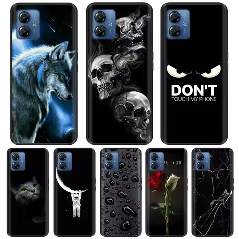 For Moto G14 Case Cover 6.5" Skull Soft Silicone Phone Case Fundas For Motorola Moto G14 G 14 TPU Ca