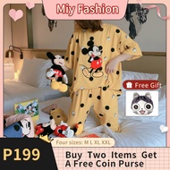 Miya korean women cartoon design pajama terno sleepwear set for women 1008-1