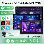 Pemain kereta Android Player 7" & 9" & 10"inch 8 Core 6GB RAM+64GB ROM with Cooling Fan CarPlay GPS 