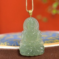 一款非常精緻漂亮的和田玉18k觀音吊墜雕工精緻上手簡單大方3