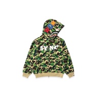 A BATHING APE x Spotify SYNA World by Central Cee Camo Shark Full Zip Hoodie Green Unused