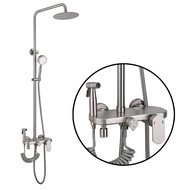 ☘️MH304Stainless Steel Four-Gear Shower Head Set Hot and Cold Top Spray with Spray Gun Bathroom Shower Head Suit