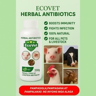 EcoVet Herbal Antibiotics & Probiotic Powder for Dogs,Cats,Chickens,Pigs,Cows-Immune Booster 200g
