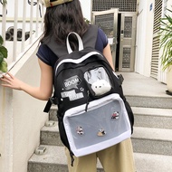 Japanese Style Ita Bag Backpack DIY Badge Anime Transparent Large Capacity Backpack Girls School Bag