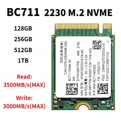 For SK Hynix BC711 128G 256G 512G 1TB M.2 2230 PCIe NVMe SSD Laptop Desktop Solid State Drive Health