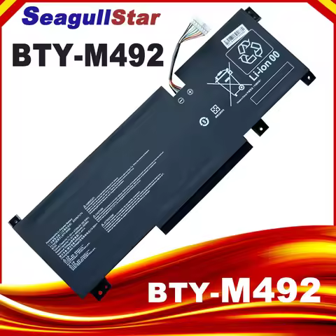 11.4V 53.5WH BTY-M492 New Laptop Battery For MSI Sword 15 A11UD A11UE Pulse GL66 GL76 Katana GF66