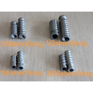 EXPANSION SHIELD /EXPANSION BOLT LAG SCREW 1/4, 5/16, 3/8, 1/2, SHORT AND LONG