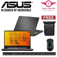 Asus TUF A15 FA506I-CHN040W 15.6'' FHD 144Hz Gaming Laptop ( Ryzen 7 4800H, 8GB, 512GB SSD, RTX3050 