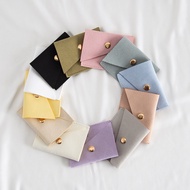 Microfiber Flannel Jewelry Bag Jewelry Bag Square Snap Buckle Necklace Ring Storage Bag Flannel Bag 