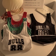 NAWASENA - BULLS women's tank tops - korean style women's tops - top women's sports tank tops
