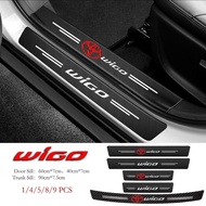 Toyota Wigo Car Door Sill Sticker Anti-Scratch Carbon Fiber leather Sticker Trunk Protector Stickers