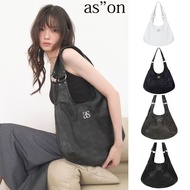 Ason Korean Brand Retro Style Distressed Large-Capacity Crescent Bag Shoulder Bag Tote Bag Female