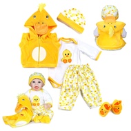 Reborn Baby Girl Dolls Clothes 18 inch Yellow Duck Outfits Accesories for 16-18 inch Reborns Doll Ne