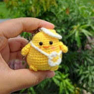 GANTUNGAN Chicken egg amigrumi Keychain | Knitted keychain | Crochet Keychain