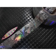 HOT STAMPING FOIL HOLOGRAPHIC FOIL/ TRANSPARENT HOLOGRAM FOIL HOLOGRAM SNAKE SCALE MOTIF 4 Cm x 5 Me