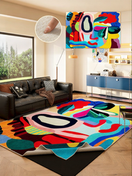 ZHIBAIJIA | Colorful Abstract Dopamine Removable Machine Washable Carpet