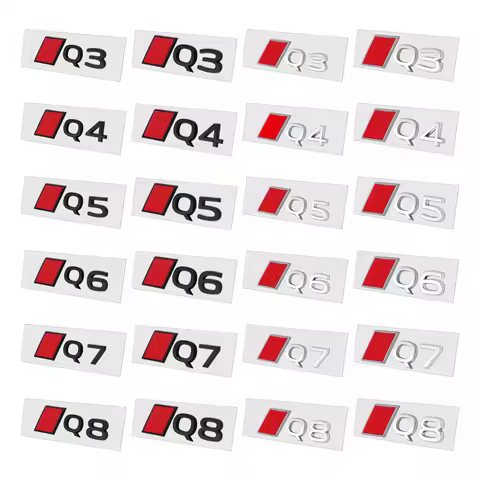 2026 New Fashion 1PCS Q3 Q4 Q5 Q6 Q7 Q8 Emblem Letters Sticker Car Trunk Badge Decals For Audi Sline