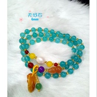 超值天河石手链-3圈 #Amazonite-6mm