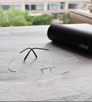 silhouette詩樂5599純鈦超輕無框眼鏡明星同款時尚百搭超輕眼鏡架高顏值平光鏡