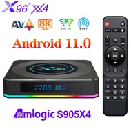 Android 11 TV BOX X96 X4 Amlogic S905X4 Smart 4K 8K 5G Dual Wifi BT HD 4G 64G 32G AV1 RGB Light Media Player Set Top Box TVBOX