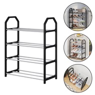 [GO]Metal shoe rack living room space-saving shoe storage rack black shoe rack