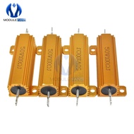 50W 100W Aluminum Power Metal Shell Case Wirewound Resistor 0.01R ~ 100K 1 6 8 10 20 200 500 1K 10K ohm resistance RX24