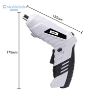 Cordless Electric Screwdriver Rechargeable Power Battery Drill with LED Light # [CrazyMallueb.sg]