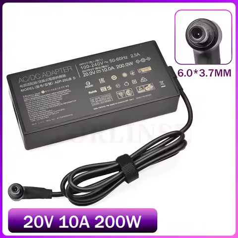 20V 10A 200W AC Laptop Adapter Charger For ASUS TUF DASH F15 FX516PR FA506QR ROG ZEPHYRUS G15 GA503Q