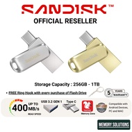SanDisk Ultra Dual Drive Luxe USB 3.1 Type C Thumb Drive Flash Drive 256GB 512GB 1TB DC4