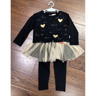 [USA PRODUCTS] YELLOW - BLACK 2-PIECE PANTS AND TULLE SHIRT SET - FOR B'S GIRLS...C...B...G..