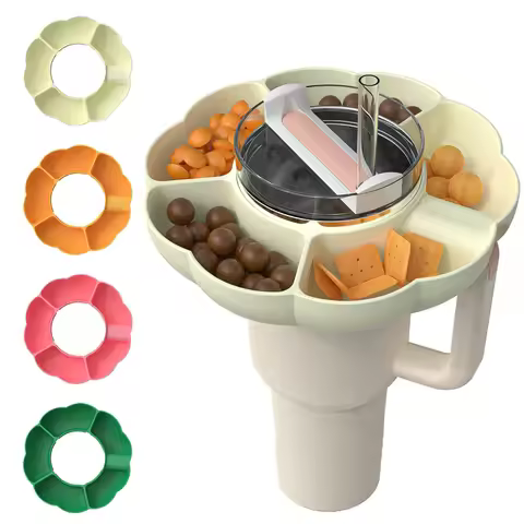 Snack Bowl for Stanley Cup Silicone Snack Tray Compatible with Stanley Cup 40oz Reusable Snack Ring 
